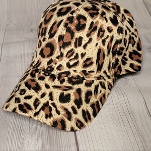 Stylish Leopard print hat baseball cap NWOT